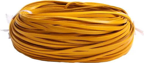 Miniatura 22 de Cuerda de cuero genuino de 21 yardas, cuerda plana de cuero trenzado para hacer joyas, collares, pulseras, cordones de zapatos, correas de bolsa