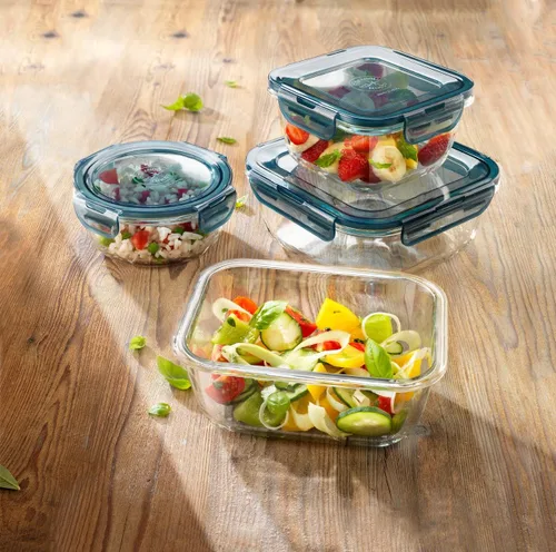 Miniatura 4 de Bormioli Rocco Evolution - Almacenamiento de alimentos, 25.25 onzas, gris