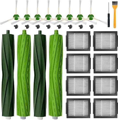 Miniatura 10 de Piezas de repuesto para Roomba iRobot i7 i7+ i3 i3+ i4 i4+ i5 i5+ i6 i6+ i8 i8+ E5 E6 E7 I,E y Plus versión, 1 juego de cepillo de goma, 4 cepillos