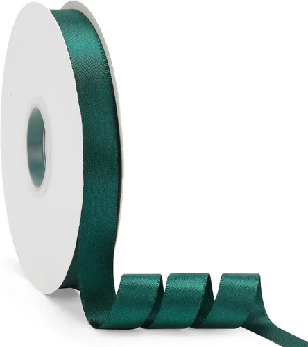 Miniatura 53 de Cinta de satén de doble cara verde manzana de 1-1/2 pulgadas x 50 yardas, cinta de color sólido de alta densidad, ideal para manualidades, envoltura