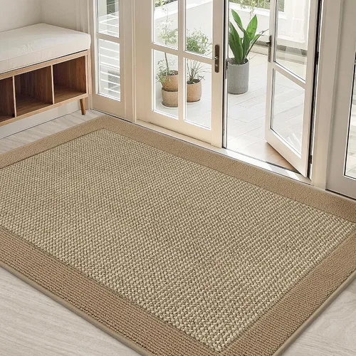 Miniatura 24 de BEQHAUSE Tapete para puerta interior de 20 x 32 pulgadas, tapete antideslizante para entrada, lavable, resistente a la suciedad, tapete