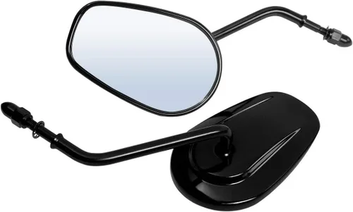 Miniatura 3 de TCMT Par de espejos retrovisores negros para motocicleta Harley Road King CVO Road Street Tri Glide Freewheeler Street XG500 XG750 Sportster XL1200