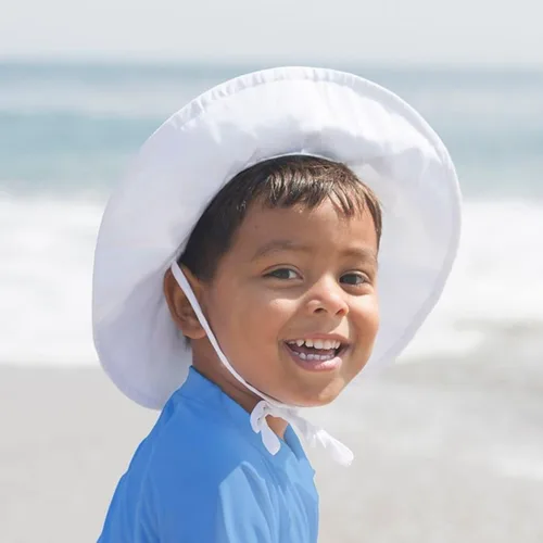 Miniatura 20 de green sprouts Sombrero de ala para bebé Protección solar UPF 50+ durante todo el día para cabeza, cuello y ojos