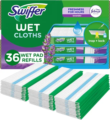 Miniatura 8 de Swiffer Sweeper Repuestos de Paños Húmedos para Trapear Aroma Ventana Abierta Fresca 32 Unidades Paquete de 2
