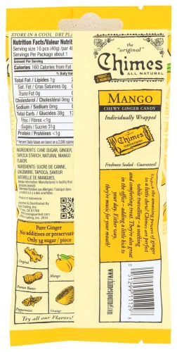Miniatura 2 de Paquete de 6 masticables de mango y jengibre de 1.5 onzas