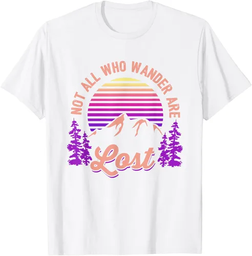 Miniatura 97 de Not All Who Wander Are Lost Vintage Mountains - Camiseta de senderismo, Negro, S