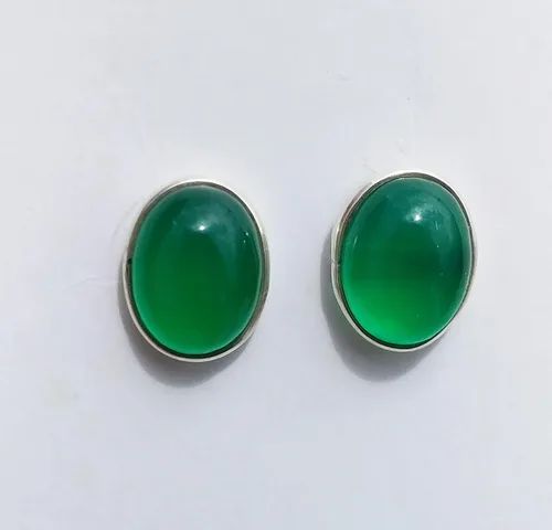 Miniatura 4 de Aretes de plata de ley 925 con piedra preciosa natural con espalda de fricción para mujeres, adolescentes y niñas, joyería colorida de piedra natal