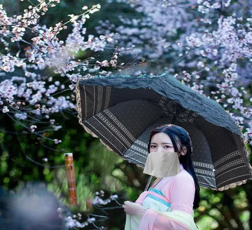 Miniatura 29 de WENDIN Sombrilla de encaje plegable vintage Paraguas gótico lluvia Anti-UV protección de encaje parasol cúpula Foto Props niñas sombrilla paraguas