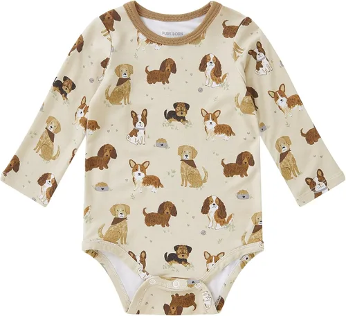 Miniatura 40 de pureborn Mameluco de algodón súper suave para bebés niños y niñas de 0 a 24 meses