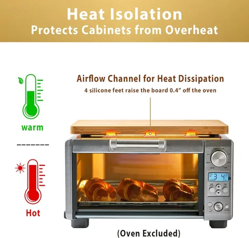 Miniatura 3 de Tabla de cortar compatible con el mini horno tostador inteligente Breville BOV450XL, accesorios para horno de sobremesa, con pies de silicona