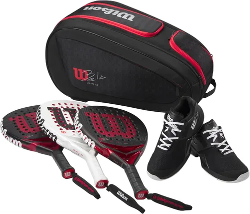 Miniatura 4 de WILSON Bela Super Tour Padel Bag - Negro/Rojo, Capacidad para hasta 4 Palas
