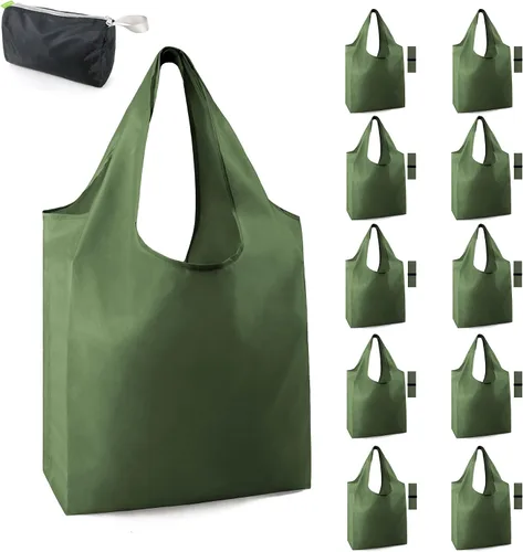 Miniatura 10 de BeeGreen 12 paquetes de bolsas reutilizables de flores, bolsas reutilizables extragrandes de 50 libras, lindo diseño floral, bolsas plegables