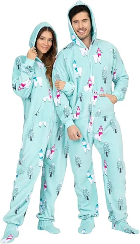 Miniatura 3 de Footed Pajamas - Enterizo con capucha a juego para la familia Suéteres de una pieza para niños, niñas, hombres, mujeres y mascotas, unisex, Candy