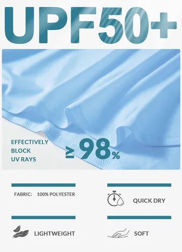 Miniatura 3 de baleaf Camiseta de protección solar con capucha para mujer, con protección solar UPF 50+, manga larga, protección UV, protección contra erupciones