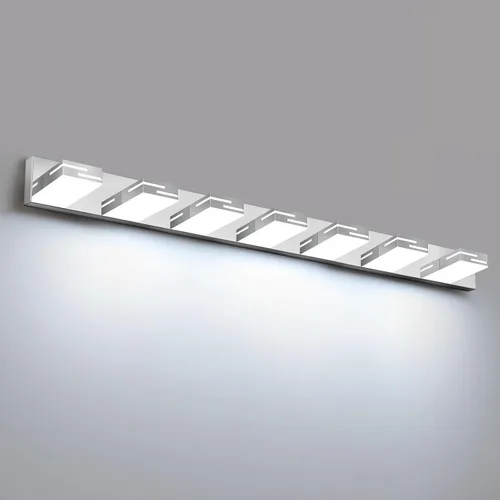 Miniatura 21 de Lámparas LED modernas para tocador de baño, 4 luces, 5CCT, regulables, color negro mate, para accesorios de iluminación de baño sobre espejo