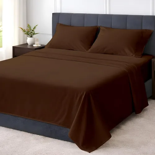 Miniatura 19 de Shreem Linen Juego de sábanas tamaño individual de 4 piezas, 1800 ropa de cama ultrasuave de lujo hotelera, transpirable y refrescante, bolsillos