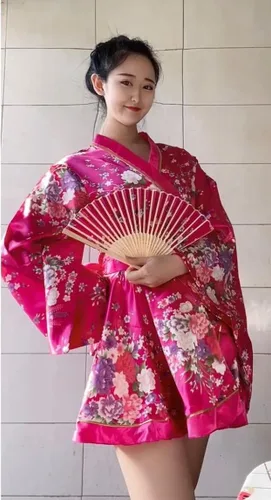 Miniatura 5 de Elibelle Juego de calcetines de seda plegables de seda para mujer, estilo kimono de anime japonés