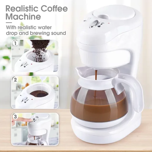 Miniatura 3 de Juguetes de electrodomésticos de cocina, juego de accesorios de cocina para niños, juguetes de cocina de simulación para niños de 4 a 8 años, Blanco