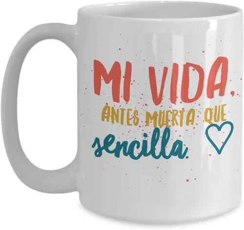 Miniatura 4 de Taza de Cafe Vida Vaso, taza de téa divertidas, tazas personalizadas, taza de café inspiradoras, taza con mensajes positivos., 11onza, Negro