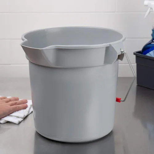 Miniatura 7 de Rubbermaid Commercial Products - BRUTE Cubo redondo de 3.5 galones para trabajo pesado resistente a la corrosión, gris (FG261400GRAY), 1 unidad