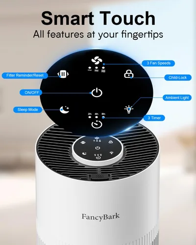 Miniatura 6 de Purificadores de aire para el dormitorio del hogar de hasta 1000 pies cuadrados, purificadores de aire H14 True HEPA para habitación con modo