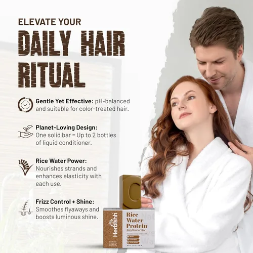 Miniatura 3 de Herbishh Barras sólidas para el crecimiento del cabello, cabello graso, cabello rubio y adelgazante, sin sulfatos, ecológicas, paquete de 4