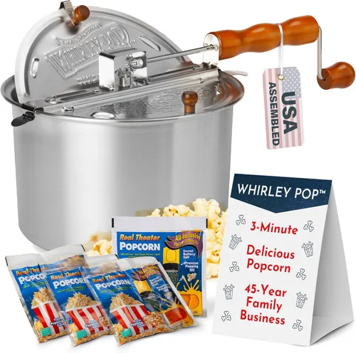 Miniatura 11 de Whirley - Máquina original de palomitas de maíz – Máquina de palomitas de maíz de 3 minutos para la noche de cine en casa y aperitivos nocturnos