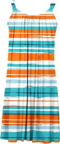 Miniatura 3 de Ceboyel Vestido de playa sin mangas con degradado para mujer, vestido corto de verano, casual, vestido de crucero, vestidos de fiesta 2023