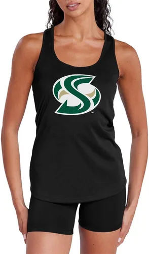 Miniatura 284 de Camiseta deportiva sin mangas oficial de NCAA Collegiate para mujer, con espalda cruzada, colección con logotipo primario
