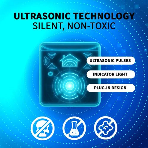Miniatura 6 de Riddex Sonic Plus - Repelente ultrasónico de plagas, se conecta con salidas adicionales para uso en interiores, repelente de insectos, repelente