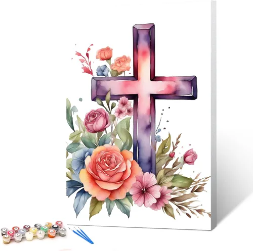 Miniatura 8 de Ginkko Kit de Pintura por Números para Adultos, Lienzo enmarcado de 12x16 pulgadas de Playa, Pinturas acrílicas no tóxicas y pinceles, Regalo