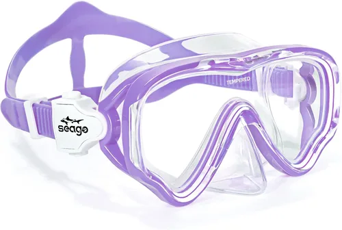 Miniatura 20 de Seago Gafas de natación para niños, máscara de buceo para jóvenes (5-15), antivaho 180° visión clara
