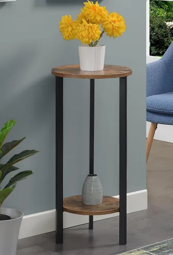 Miniatura 2 de Convenience Concepts Graystone - Soporte para plantas de 2 niveles de alto de 31 pulgadas, soporte industrial para plantas, jarrones y antigüedades