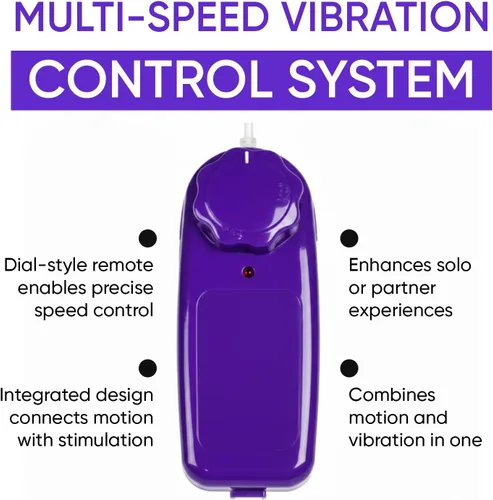 Miniatura 4 de Lynx Asiento de montar inflable consolador vibrador púrpura, asiento vibratorio inflable con vibración de velocidad multi y control remoto