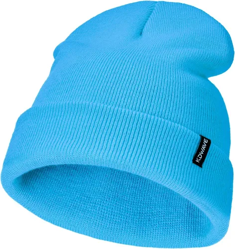 Miniatura 36 de Gorros de lana para mujeres y hombres, unisex, de punto suave, con puños, diseño de calavera, elástico, color sólido, sombreros de invierno