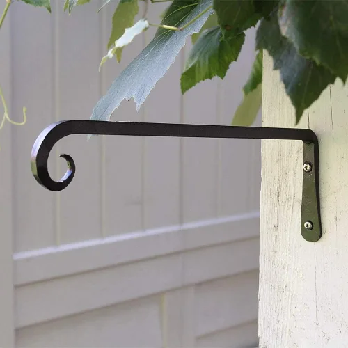 Miniatura 3 de Achla Designs Gancho recto para soporte de pared, 12 pulgadas (TSH-12) Negro