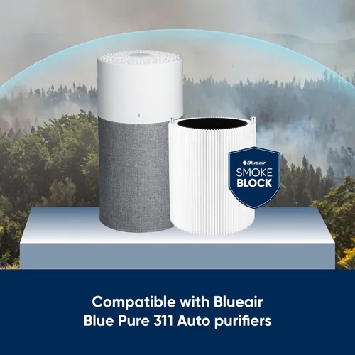 Miniatura 2 de BLUEAIR Blue Pure 311 Auto SmokeBlock - Filtro de repuesto genuino, carbono extra que captura el 99.99% del humo de incendios forestales, se adapta