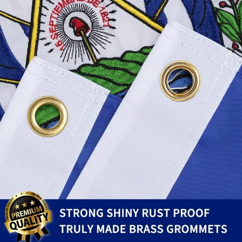 Miniatura 2 de XIFAN Bandera de El Salvador prémium de 3 x 5 pies para exteriores, bandera de país salvadoreño de nailon 210D de doble cara resistente, decoración