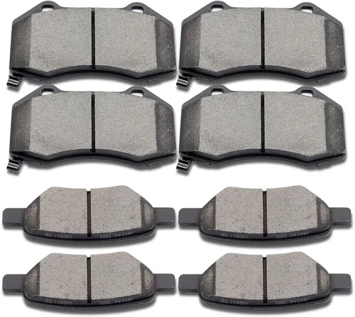 SCITOO Juego de pastillas de freno de cerámica D1379 D1033 Reemplazo delantero y trasero para Chevrolet Cobalt 2007, para Chevrolet HHR 2009-2010