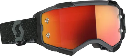 Scott Fury - Gafas de motocicleta todoterreno para adultos, color negro/naranja cromado, talla única