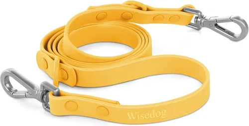 Miniatura 13 de Wisedog Correa impermeable para perro, ajustable de 5 pies/6 pies con 2 ganchos giratorios de metal, correas de perro fáciles de limpiar para perros