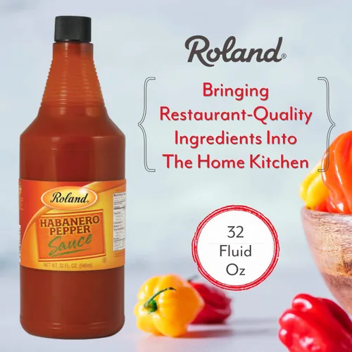 Miniatura 4 de Roland Foods Salsa de pimienta habanero, comida importada especial, botella de 32 onzas, paquete de 1