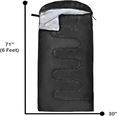 Miniatura 5 de Paquete de 10 sacos de dormir para adultos en clima frío a granel para personas sin hogar, 4 estaciones, cálidos o fríos, ligeros, para interiores