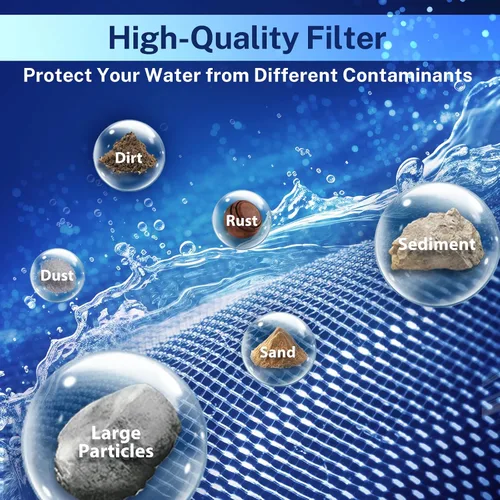 Miniatura 2 de PureDrop PDR-ARB50WSP Filtro de agua de sedimentos giratorio, módulo de auto-lavado con pantalla táctil, filtro de sedimentos reutilizable para toda