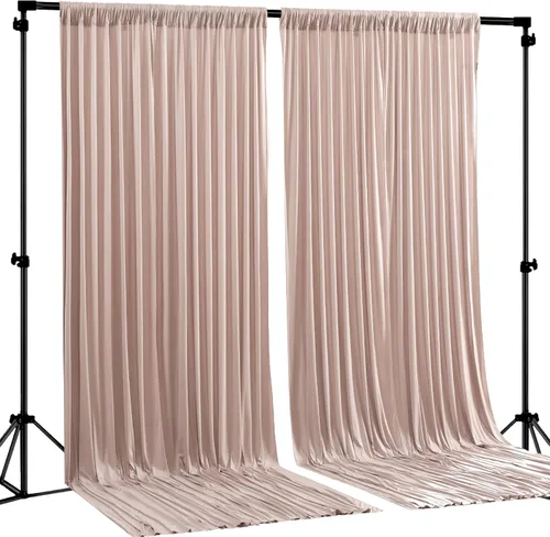 Miniatura 56 de Cortinas de Fondo Beige - Cortinas de Poliéster Sin Arrugas para Fotografía, Cortinas de Fondo para Fiestas, para Decoraciones de Baby Shower