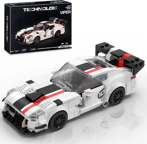 Miniatura 6 de HIGH GODO Juego de construcción de autos de carreras de velocidad, mini deportivos MOC Cars, 338 piezas coleccionables 911 modelo de construcción