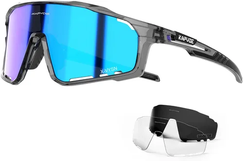 Miniatura 21 de KAPVOE Gafas de Ciclismo Polarizadas para Hombres y Mujeres MTB Bicicleta Montaña TR90 Gafas Deportivas para Correr Bicicleta K76 A08