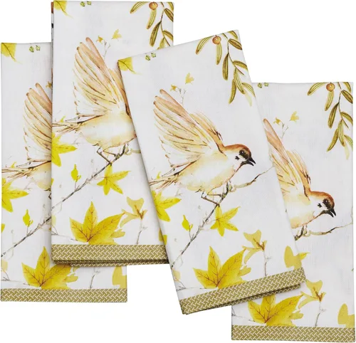 Miniatura 102 de Maison d' Hermine Happy Florals - Juego de 4 servilletas 100% algodón suave y cómodo perfectas para cenas familiares, bodas, fiestas de cóctel, 063