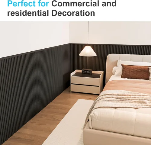 Miniatura 8 de Art3d Paneles de revestimiento de madera, tablero de pared de poliestireno con cuentas para decoración de pared interior, 79.3 pulgadas de ancho x