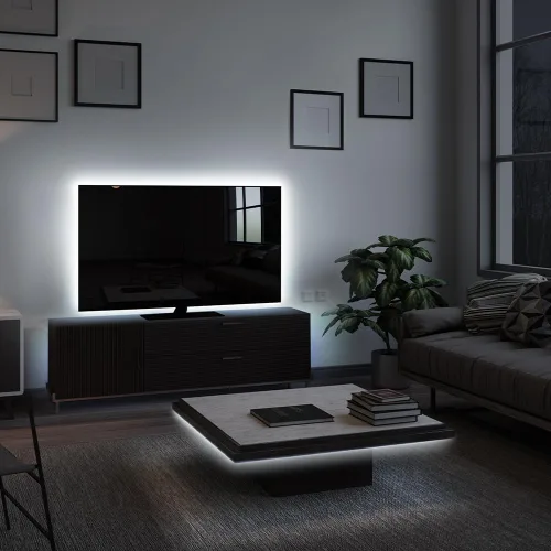 Miniatura 4 de Feit Electric Cinta de Luz LED de 16 pies, Regulable, Enchufable/Cableado Directo, Tiras de Luz LED Ultradelgadas para el Hogar, 2950 Lúmenes, 3000K